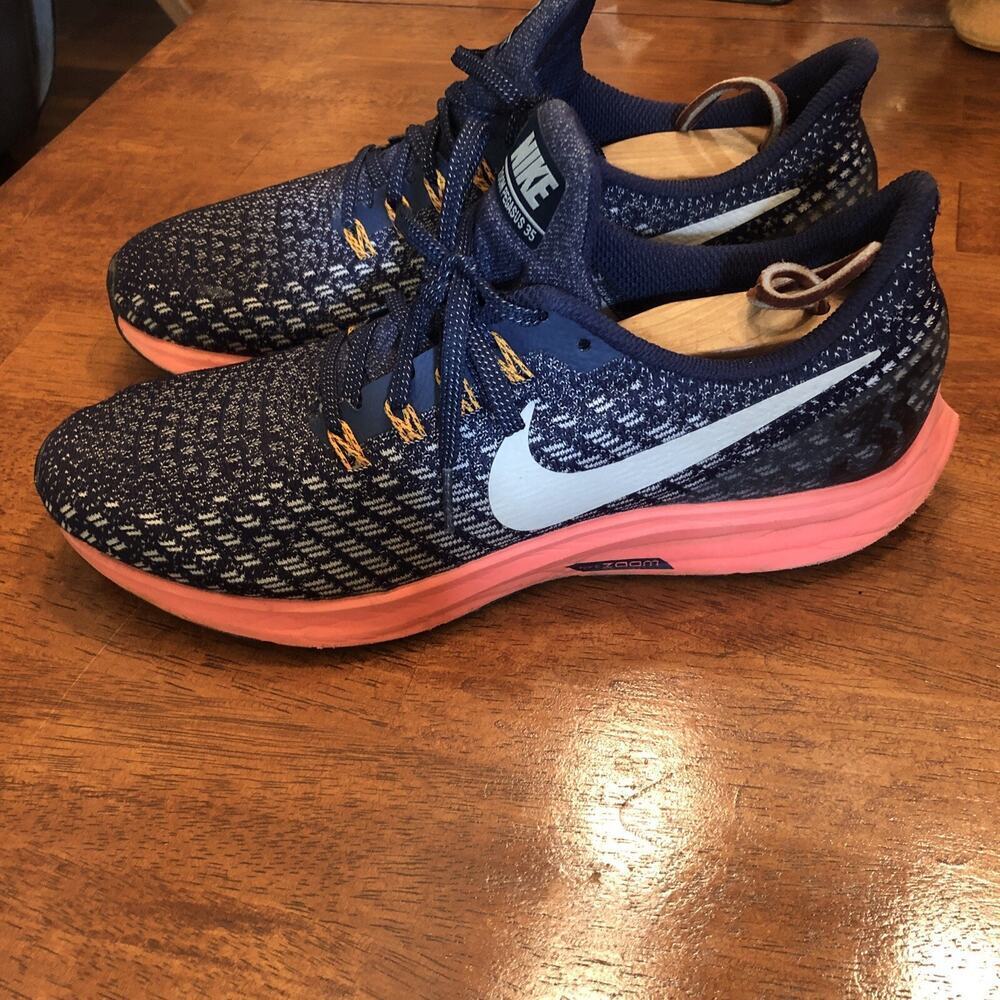 Nike Women Shoe Air Zoom Pegasus 35 Size 9.5M Blue Athletic Sneaker Workout - Picture 3 of 12